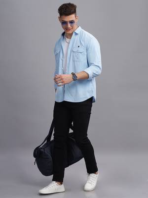 Men's corduroy casual shirt | double pocket shirt 2