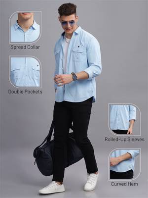 Men's corduroy casual shirt | double pocket shirt 3