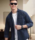 Men's corduroy casual shirt | double pocket shirt