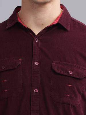 Men's corduroy casual shirt | double pocket shirt 4