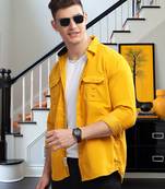 Men's corduroy casual shirt | double pocket shirt