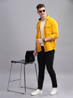 Men's corduroy casual shirt | double pocket shirt 3