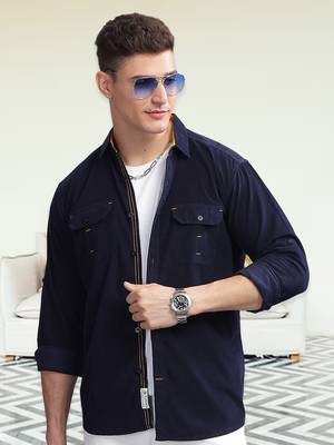 Men's corduroy casual shirt | double pocket shirt 1