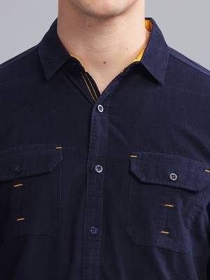 Men's corduroy casual shirt | double pocket shirt 3
