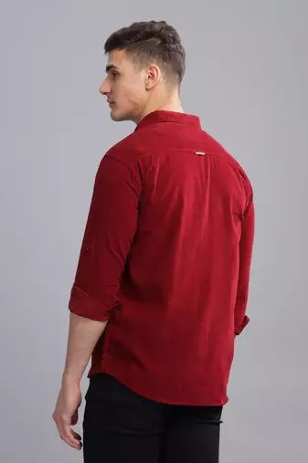 Men's corduroy casual shirt | double pocket shirt