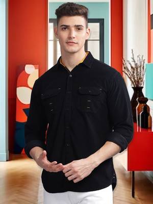 Men's Corduroy Casual Shirt | Double Pocket Shirt 1
