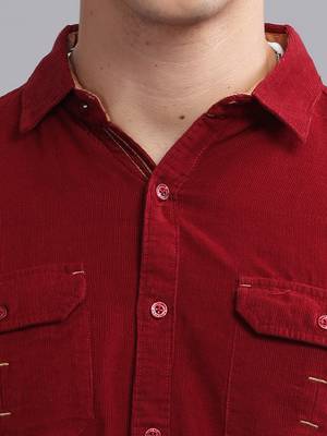 Men's corduroy casual shirt | double pocket shirt 4
