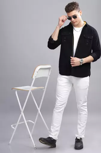 Men's Corduroy Casual Shirt | Double Pocket Shirt
