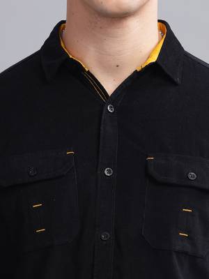 Men's Corduroy Casual Shirt | Double Pocket Shirt 4
