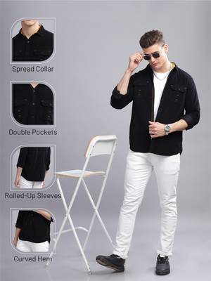 Men's Corduroy Casual Shirt | Double Pocket Shirt 5