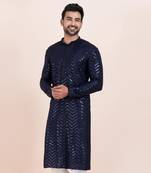 Woven Kurta Pyjama Set For Mens
