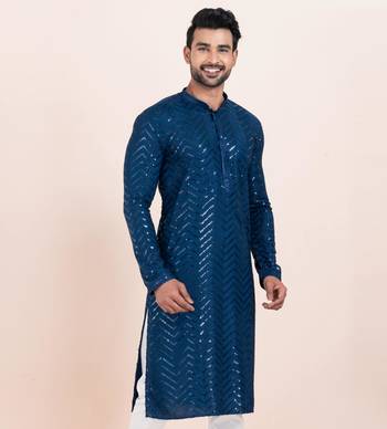 Woven Kurta Pyjama Set For Mens 1