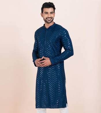 Woven Kurta Pyjama Set For Mens 2