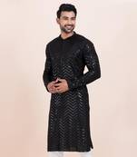 Woven Kurta Pyjama Set For Mens
