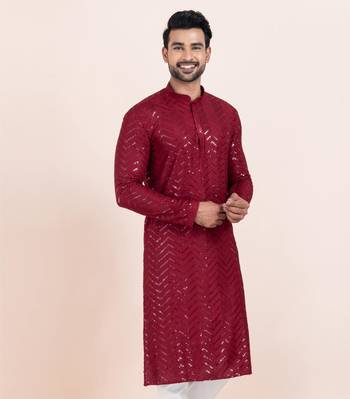 Woven Kurta Pyjama Set For Mens 1