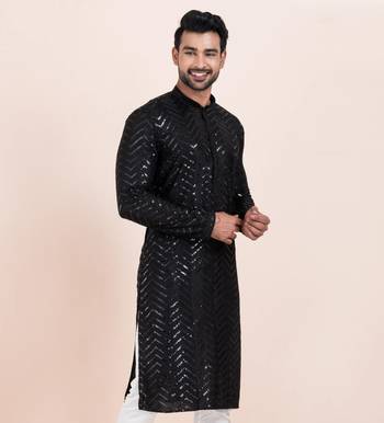 Woven Kurta Pyjama Set For Mens 2