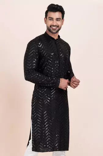 Woven Kurta Pyjama Set For Mens