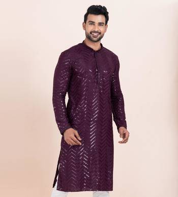 Woven Kurta Pyjama Set For Mens 1