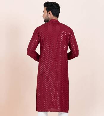 Woven Kurta Pyjama Set For Mens 3