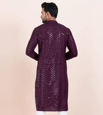 Woven Kurta Pyjama Set For Mens 4