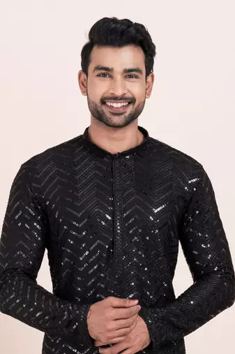 Woven Kurta Pyjama Set For Mens