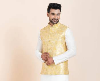 Woven Waistcoat For Mens 2