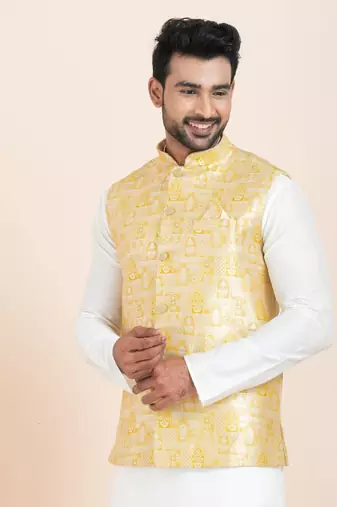 Woven Waistcoat For Mens