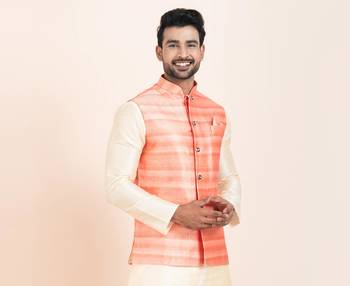 Woven Waistcoat For Mens 1