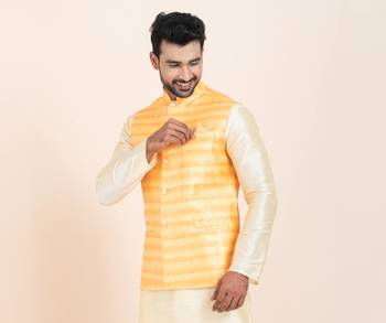 Woven Waistcoat For Mens 1