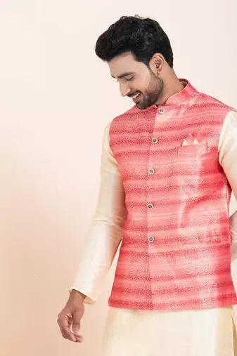Woven Waistcoat For Mens