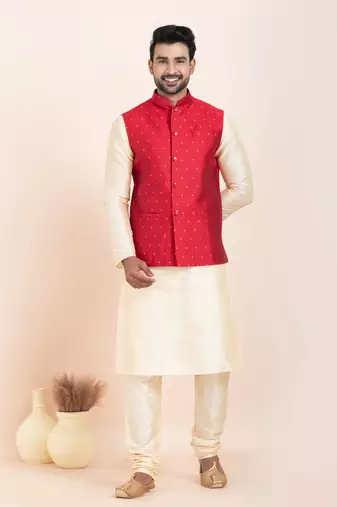 Woven Waistcoat For Mens
