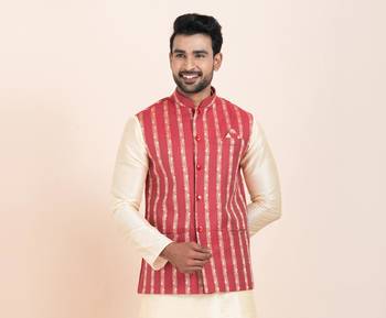 Woven Waistcoat For Mens 1