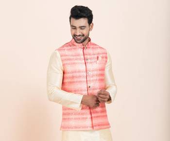 Woven Waistcoat For Mens 1
