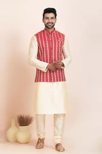 Woven Waistcoat For Mens