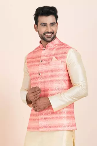 Woven Waistcoat For Mens