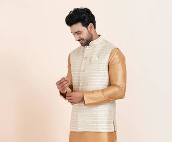 Woven Waistcoat For Mens 2