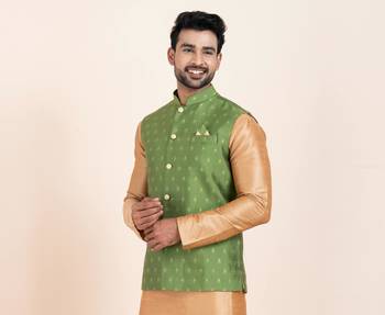 Woven Waistcoat For Mens 1