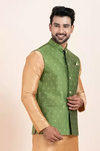 Woven Waistcoat For Mens