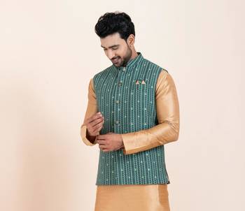 Woven Waistcoat For Mens 2