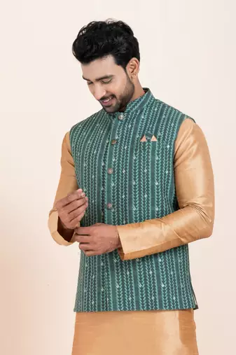 Woven Waistcoat For Mens