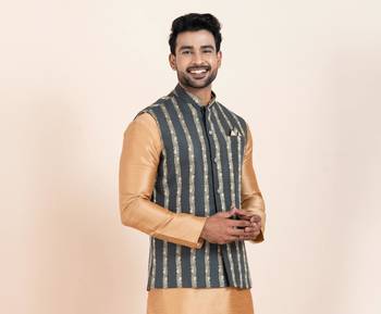 Woven Waistcoat For Mens 2