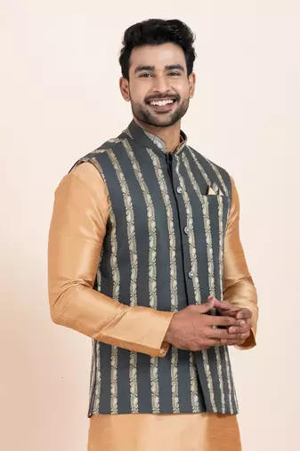 Woven Waistcoat For Mens