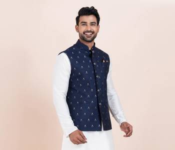 Woven Waistcoat For Mens 1