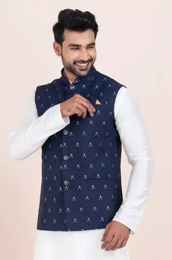Woven Waistcoat For Mens