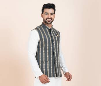 Woven Waistcoat For Mens 1