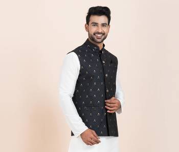 Woven Waistcoat For Mens 1