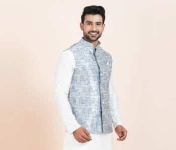 Woven Waistcoat For Mens 1