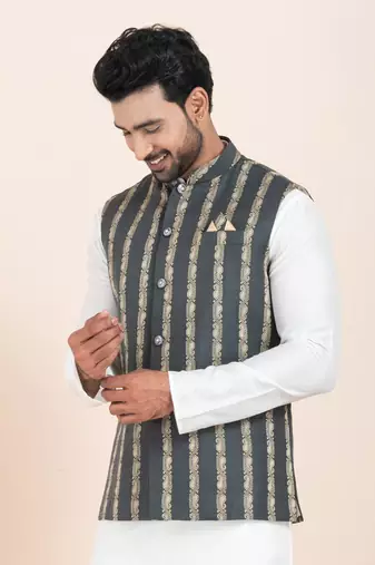 Woven Waistcoat For Mens