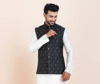Woven Waistcoat For Mens 2
