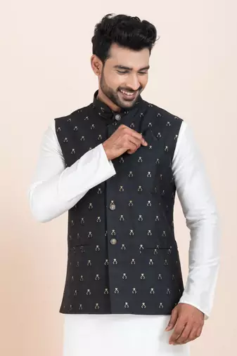 Woven Waistcoat For Mens